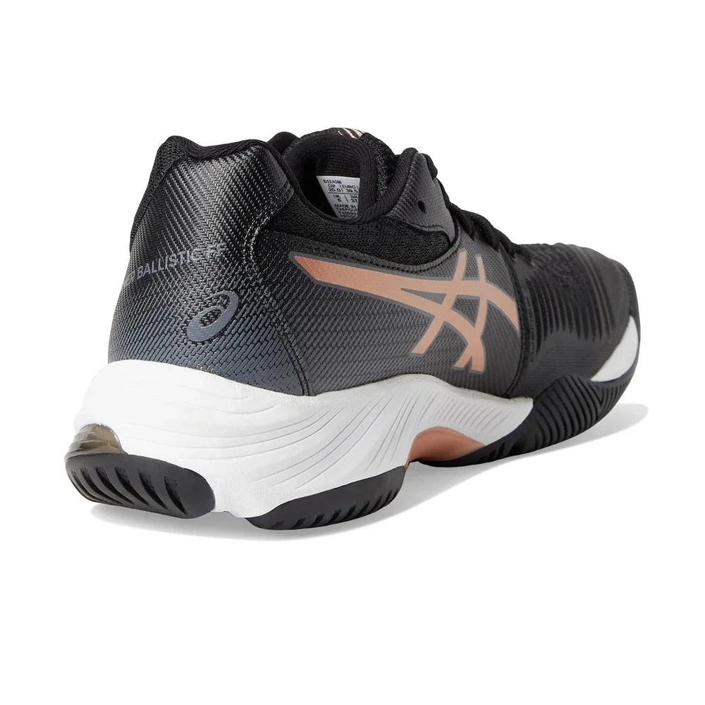Womens Size 13 - ASICS Netburner Ballistic FF 3 Court Shoes Black/Rose Gold NEW